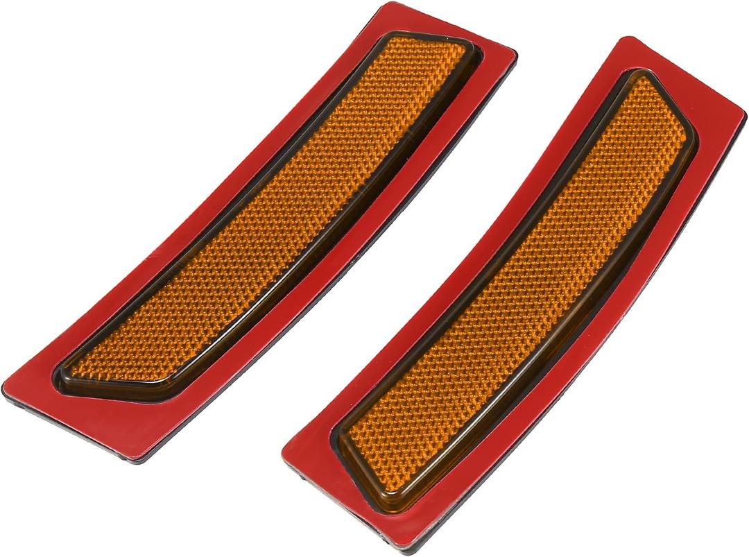 X AUTOHAUX Pair 63147295541 63147295542 Front Bumper Reflector Side Marker for BMW 420i 2016-2017 428i 2014-2016 430i 2017 Replace Original Reflector Yellow