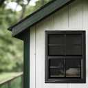 2 Pack Shed Windows 18" W x 23" H Flush Mount, Black Household Windows for Playhouses, Barns, Chicken Coop