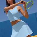 ATTRACO Tennis Outfits for Women Racerback Golf Dress Athletic Workout Dress (Blue, S)