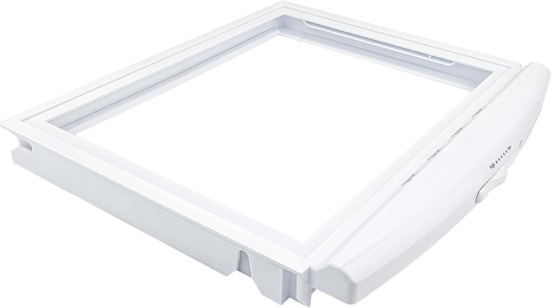 WR32X26246 Middle Pan Cover Frame (no glass) Compatible with ge, hotpoint Refrigerator, Crisper Drawer Cover Frame WR32X10184 replace WR32X10151, WR32X10191, 4454662, AP6034222, PS11766703 etc.