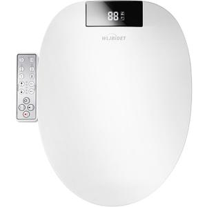 WLJBIDET Toilet Bidet Seat, Instant Warm Water, Self-Cleaning Nozzle, Multiple Spraying Modes, Electric Heated Seat, Warm Air Drying, Soft Closed Lid, Display Screen, Requires Electricity, Elongated