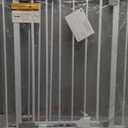 InnoTruth 29.540.75" Baby Gate for Stairs, 30" Tall Dog Gates for Doorways & Hallways, Safety Gate for Kids & Pets, Pressure-Mounted Walk-Through with Dual Lock & 2-Way Swing, White