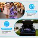 BestOffice Pet Stroller for Small Medium Dogs & Cats, 3-Wheel Foldable Dog Stroller with Cup Holder, Lightweight Travel Carrier, Waterproof Design for Outdoor Walks, Purple
