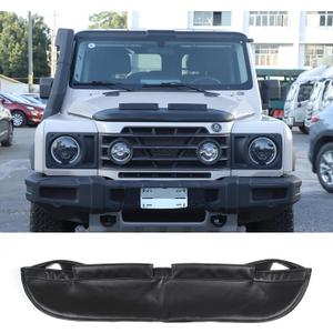 Hood Protector Compatible with INEOS Grenadier 2020-2025 Accessories, Front End Nose Mask, Car Bonnet Mask Hood Bonnet Bra Cover, Hood Bra Stone Guard Protector, Leather (Black)