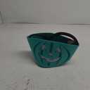 Light Up Teal Pumpkin Halloween Felt Trick or Treat Bucket, with Blue LED lights, Halloween Party Favors, Halloween Snacks, Goodie Bags for Kids, Novlety Gifts