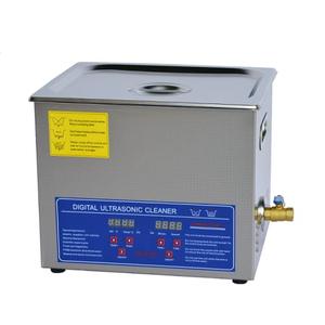 10L Stainless Steel Ultrasonic Cleaner Bath JPS-40A with Digital Timer and Basket for Hardware Parts