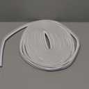 Pluden 40FT Kerf Weather Stripping Door Seal - Door Weather Stripping Seal Strip for Door Frame Exterior Soundproof Weather Strips (40FT,White)