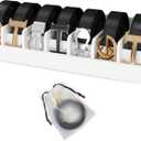 Belt Organizer for Drawer - Bamboo Belt Storage Organizer | Belt Rack for Closet Wall Mount Men Women Tie Sock Bra Scarf Ribbon(White, 7 Grids)