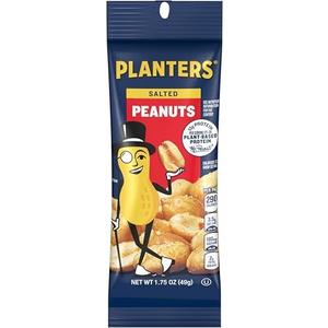 PLANTERS Salted Peanuts, Nuts Individual Packs, Party Snacks, Snack Nuts, Snacks On the Go, Plant-Based Protein, Snacks for Adults, After School Snack, Kosher, 1.75 oz Bag 3.84 LB BB 9/27/2025