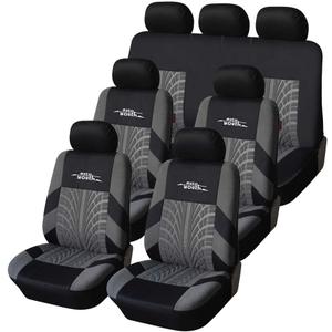 AUTOYOUTH Three Row Car Seat Covers with 7 Headrests Universal Fit Seat Cover Set for Cars Auto Trucks SUV Airbag Compatible and Rear Split 7 Passenger Seat Covers Full Set Gray