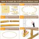 Balloon Arch Stand Metal Round Backdrop Stand Circle Balloon Arch Frame Wedding Arches 6.5FT for Ceremony Birthday Party Baby Shower Decoration