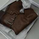 DREAM PAIRS Women's Knee High Boots Combat Boots Goth Boot Lace Up Adjustable Buckles Chunky Low Heel Fall Booties with Side Zipper to Put on and off, Size 7.5 US