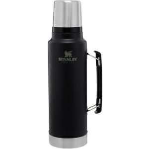 Stanley Classic Legendary Vacuum Bottle 1.5 qt | Wide Mouth with Leakproof Cup Lid | Keep Drinks Hot or Cold | Packable for Travel | Insulated Stainless Steel Thermal Bottle | BPA-Free | Matte Black (48 Ounces)