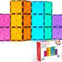 16PCS Square Magnetic Tiles Magnet Expansion Set, Construction Building Blocks, Starter Set for Kids Ages 3+ (Nf-16sq)
