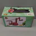 Apple Peeler Corer, Long lasting Chrome Cast Magnesium Alloy Apple Peeler Slicer Corer with Stainless Steel Blades and Powerful Suction Base for Apples and Potato(Blue) (Teal)