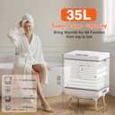 2025 Large Towel Warmer with 35L Capacity, Foldable Towel Warmer Bucket for Bathroom Fit Oversized Towels Bathrobes Blankets