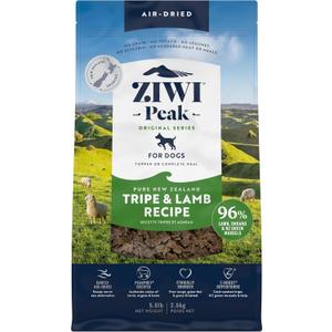 ZIWI Peak Air-Dried Dog Food  Tripe & Lamb - All Natural, High Protein, Grain Free, Limited Ingredient w/ Superfoods (88oz) (EXP 03/01/26)