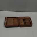 KAMIER Watch Case with Combination Lock - 4 Watch Storage and Jewelry Organizer - Watch Travel Case for Ring and Watch Storage, PU Leather Travel Watch Case, Ideal for Gift (With Gift Box), Brown