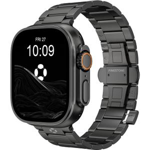 Titanium Band for Apple Watch Ultra 3/2/1 49mm & Series 11/10 46mm, Grade 5 Titanium Ultra Band for Men With Secure Butterfly Clasp, Tool Free & Anti-Scratch iWatch Metal Strap Pure Titanium,CRNS03-PRO