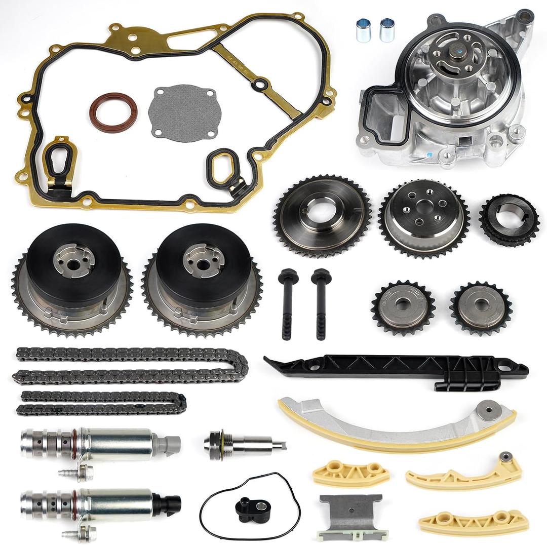 2.4 Timing Chain Kit with Water Pump compatible with GMC Chevy Buick Equinox Malibu Lacrosse Regal Verano Terrain 2.4L 2.2L 2009-2017 replace 9-4201S 90537632 24424758