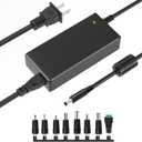 Universal 12V 5A Power Supply Adapter 60W, Worldwide AC 100-240V Input, 5.5 * 2.5mm / 5.5 * 2.1mm DC Barrel Plug, Compatible with LED Lights, Security Camera, LCD Monitor, DVR, NVR, Audio Amplifier