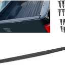 ECOTRIC Tailgate Molding Cap Top Cover Compatible with 2007-2013 Toyota Tundra Tailgate Spoiler Protector W/Retainers Replacement for TO1904101 65717-0C051 Black