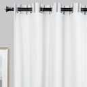 DriftAway Thermal Insulated 100 Percent Darkening Blackout Curtain Liner 1 PC Liner Size 50 Inch by 80 Inch Rings Included Off White Panel