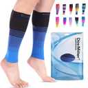 Doc Miller Calf Compression Sleeve for Men & Women 2030 mmHg Graduated Compression, Footless Compression Socks Alternative for Running, Shin Splints, Swelling, Varicose Veins Calf Support, 1 Pair