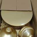 Fivenl 8 Pcs Cake Stand Gold Metal Dessert Table Display Set, 3-Tier Cupcake Stand, Cake Display Tower and Cookie Tray Rack Serving Tray for Birthday Party, Weddings, Baby Shower (Gold)