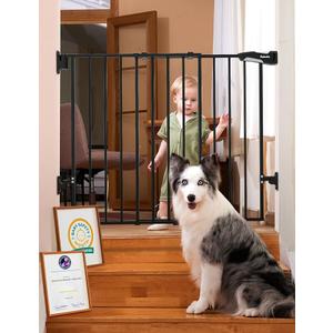 Babelio No Bottom Bar Baby Gate, 28" H x 26-43" W, Black
Easy Install| One-handed Opening| Auto-close| Drill Needed Indoor Safety Dog/Pet Gate for Stairs, Hallways & Doorways