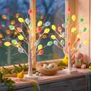 Vanthylit Easter Decorations, 2 Pack Lighted Easter Tree Battery Operated with Timer, 22 Inch LED Birch Tree with 36 Egg Ornaments Indoor Tabletop Centerpiece Light for Home Decor