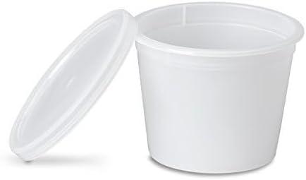 OAKRIDGE PRODUCTS Deluxe 4oz Deli Food Storage Containers Designed for Fridge and Freezer (50 Pack)