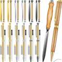 6 Set Letter Opener Kit and Pen Kits for Woodturning Project 7mm DIY Envelope Slitter Christmas Paper Mail Opener Tool Knives Turning Men Crafts Holiday Gifts Making Supplies