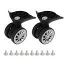 1 Pair Luggage Suitcase Wheels, Luggage Wheels Replacement Travel Suitcase Caster Wheels 360 Swivel, Trunk Luggage Wheel Spare Part Replacement for Luggage Suitcase Trolley, Mute Double Row Wheels
