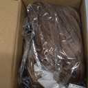 HOOJIH Clip in Ponytail Extension, Ponytail Extension 18 Inch Hair Ponytail Extension Wavy Ponytail Fluffy Clip on Ponytail Synthetic Ponytail Hair Pieces for Women -Light Brown with Golden Ends