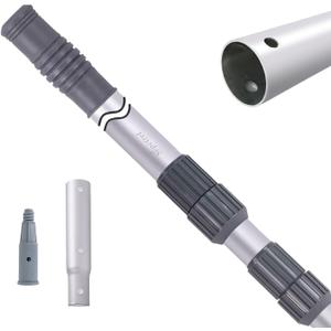 Sepetrel Pool Pole-Upgraded Professional 12 Foot Telescoping Swimming Pool Pole with Threaded Tips,Adjustable Telescopic Poles,for Skimmer Net,Brush,Vacuum Head