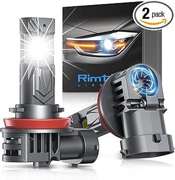 rimthin H11 Bulbs, H16 H9 H8 Fog Lights Cool White, Plug & Play (Pack of 2)