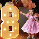 3FT Marquee Numbers, Light Up Numbers for 18th 80th Birthday Decorations Anniversary Party Decor, Number 8 Light Up Number, Pre-Cut Foam Board Kit