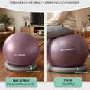 Trideer Exercise Ball for Office Desk, Yoga Ball Chair to Relieve Back Pain, Stability & Fitness Ball Seat with Base, Home Gym Core Workout, Abs, Stretching & Therapy