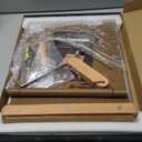 Sliding Pizza Peel, large Pizza Peel Metal Sliding Tray 16" X 13" Making 12 Inch, 304 Stainless Steel Metal Premium Pizza Board with Solid Wood Handle, and Pizza Cutter Wheel