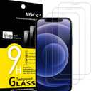 NEW'C 3 Pack Designed for iPhone 12 Mini Screen Protector (5.4"), Enhanced Tempered Glass Protection, Case Friendly Scratch Resistant,Bubble-Free, Ultra Resistant (Transparent)
