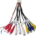 Replacement 18-Pin Connector with Multiple Cable with Dual XDCPA10BT Support for Pre-Amp/Video AV Input Output and Camera