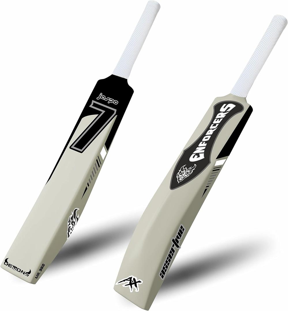 Jaspo 7 Enforcers Heavy Duty Plastic Cricket Bat,Full Size (34 X 4.5inches) Premium Bat for All Age Groups Kids/Boys/Girls/Adults