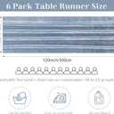 Velvet Table Runner 20 x 120 Inches 10ft Luxurious Thick Soft Velvet Christmas Thanksgiving Wedding Reception Table Runner for Party Reception Decorations(Dusty Blue, 6 Pack)