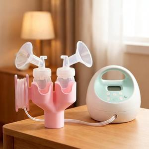 Bottle Holder for Spectra S1,Double Bottle Organizer with tubing Wrapping arm,Space Saving and Neat Storage(Round Hole Models)
