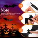 Pinkunn 70 Pcs Halloween Creepy Cloth Set 33 x 7 ft Halloween Horror Fabric Party Decoration Set 3D Bat Wall Stickers Decor Masking Tape Holiday Outdoor Indoor Windows Scene