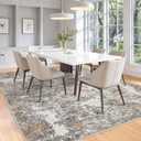 6x9 Washable Area Rugs - Modern Abstract Rugs for Living Room Non-Slip Low Pile Soft Machine Washable Carpet for Bedroom, Dining Room, Nursery, Home Office, Farmhouse (6'x9' Tan Blue)