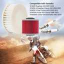 OuYi Motorcycle Air Filter & Oil Filter & Fuel Filter & Spark Plug Compatible with Yamaha XVS650 V-Star 650 Custom 1998-2011 XVS650AT V-Star Silverado 2003-2010 XVS650 DragStar 1997-2003