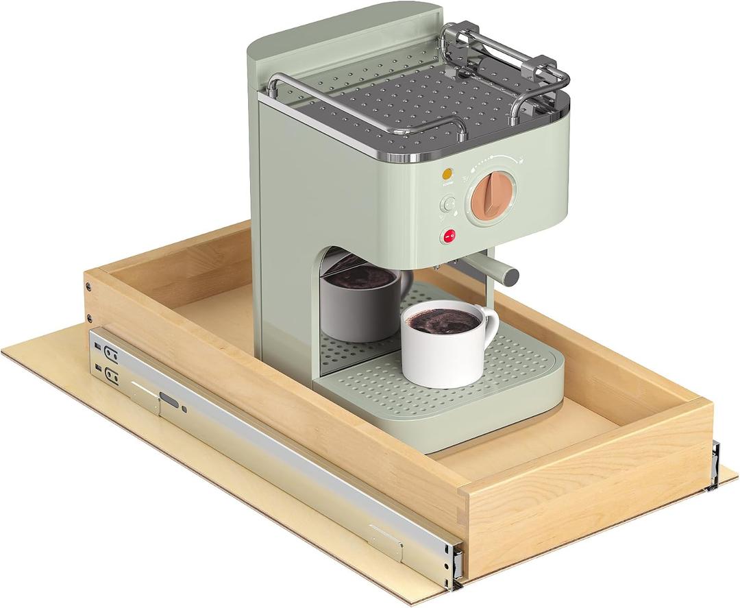Pull Out Cabinet Organizer, 11" W x 21" D | Soft Close Pull Out Drawers for Cabinets with Heavy Duty Slides, Wood Slide Out Drawers for Kitchen Cabinets