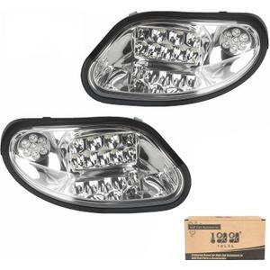 10L0L Golf Cart Headlights for EZGO TXT/T48 (2014-Up) - Driver & Passenger Side Replacement, 12V Bright Headlights Direct Fit Gas/Electric Models